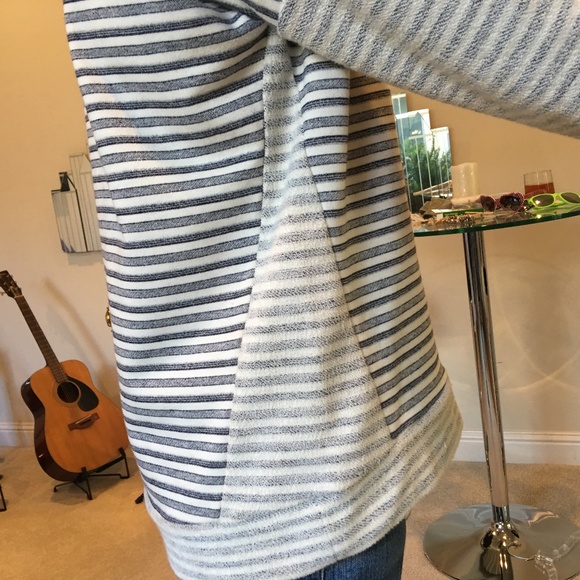 Textured & Striped Sweatshirt - Picture 2 of 4